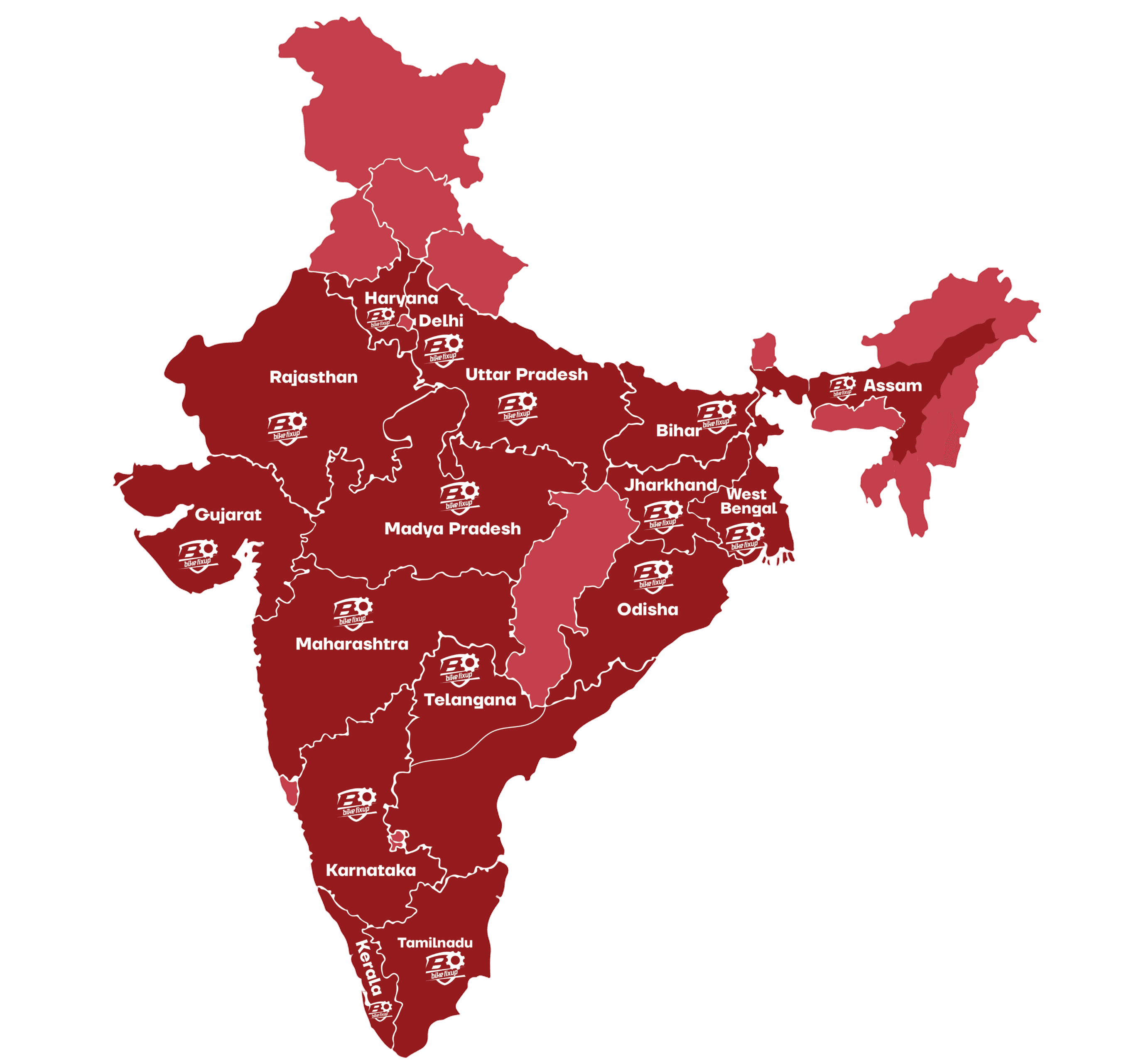 Map showing our presence